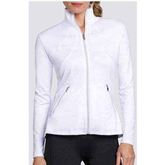 Tail Womens Athletic Rachel Jacket Size Large Chalk White - Picture 1 of 10